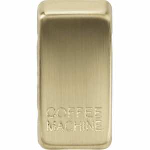 Knightsbridge Brushed Brass Switch cover marked COFFEE MACHINE