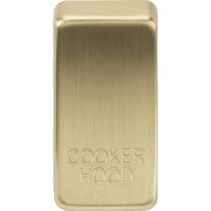 Knightsbridge Brushed Brass Switch cover marked COOKER HOOD