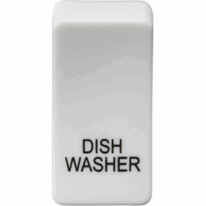 Knightsbridge White Switch cover marked DISHWASHER