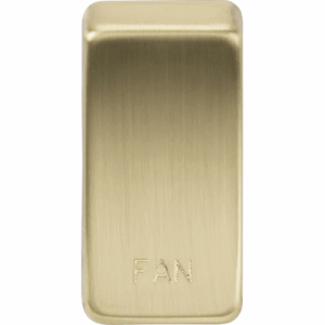 Knightsbridge Brushed Brass Switch cover marked FAN