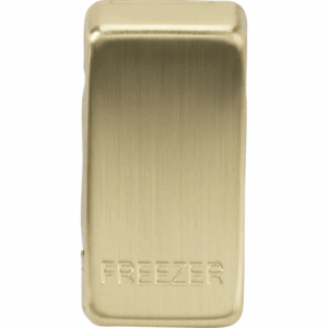 Knightsbridge Brushed Brass Switch cover marked FREEZER