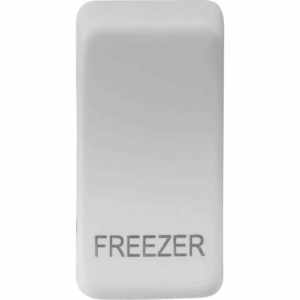 Knightsbridge Matt White Switch cover marked FREEZER