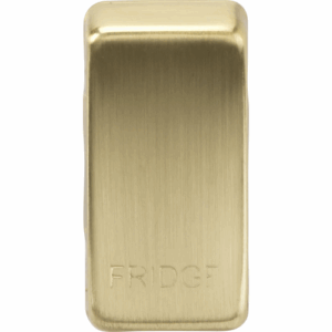 Knightsbridge Brushed Brass Switch cover marked FRIDGE