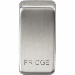 Knightsbridge Brushed Chrome Switch cover marked FRIDGE