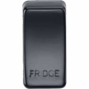 Knightsbridge Matt Black Switch cover marked FRIDGE