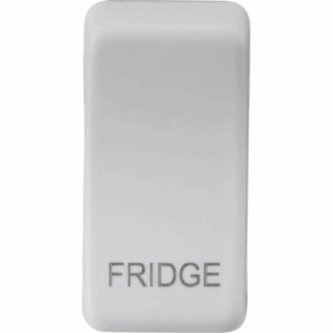 Knightsbridge Matt White Switch cover marked FRIDGE