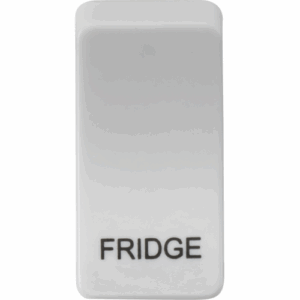 Knightsbridge White Switch cover marked FRIDGE
