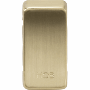 Knightsbridge Brushed Brass Switch cover marked HOB