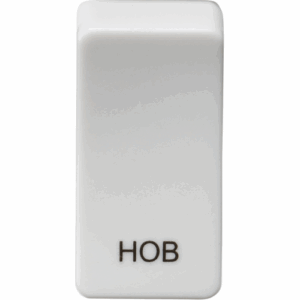 Knightsbridge White Switch cover marked HOB