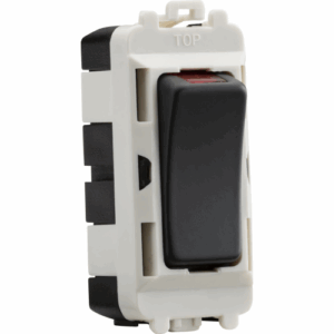 Knightsbridge Anthracite 20AX DP grid module with LED indicator