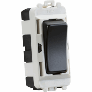 Knightsbridge Matt Black 20AX 2-way grid module (centre off)