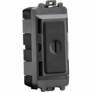 Knightsbridge Anthracite 20AX 2 way SP key module (marked EMG LTG TEST)