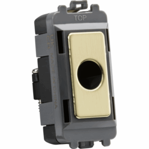 Knightsbridge Brushed Brass Flex outlet module (up to 10mm)