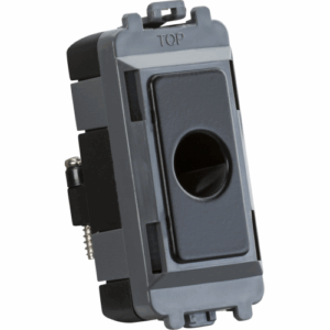Knightsbridge Matt Black Flex outlet module (up to 10mm)