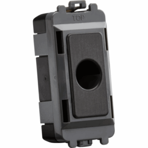 Knightsbridge Smoked Bronze Flex outlet module (up to 10mm)