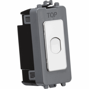 Knightsbridge Polished Chrome 1G 1-way 10-200W (10-100W LED) trailing edge dimmer (Press Type)