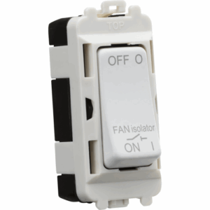 Knightsbridge Matt White 10A Fan Isolator Module