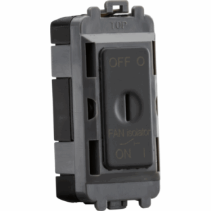 Knightsbridge Anthracite 10A Fan Isolator Key Switch Module