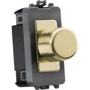 Knightsbridge Brushed Brass 6A 1G 2-way Dummy Dimmer Module