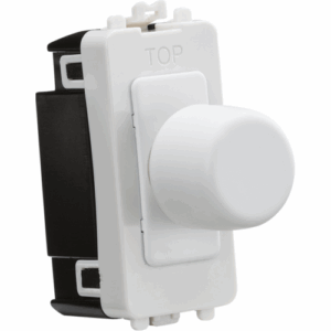 Knightsbridge Matt White 6A 1G 2-way Dummy Dimmer Module