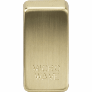 Knightsbridge Brushed Brass Switch cover marked MICROWAVE
