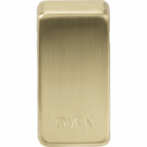 Knightsbridge Brushed Brass Switch cover marked OVEN