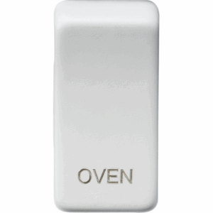 Knightsbridge Matt White Switch cover marked OVEN