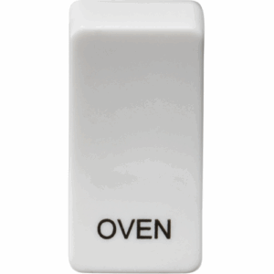 Knightsbridge White Switch cover marked OVEN