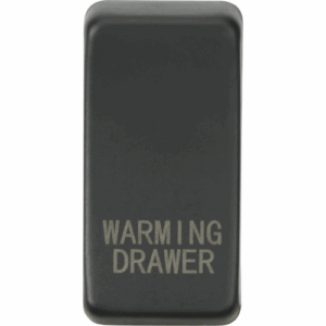 Knightsbridge Anthracite Switch cover marked WARMING DRAWER
