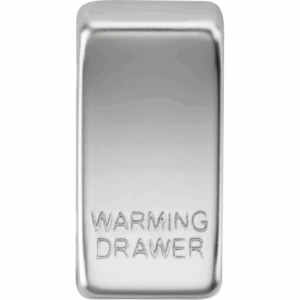 Knightsbridge Polished Chrome Switch cover marked WARMING DRAWER