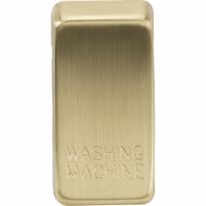 Knightsbridge Brushed Brass Switch cover marked WASHING MACHINE