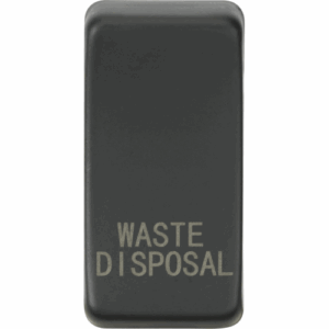 Knightsbridge Anthracite Switch cover marked WASTE DISPOSAL