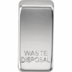 Knightsbridge Polished Chrome Switch cover marked WASTE DISPOSAL