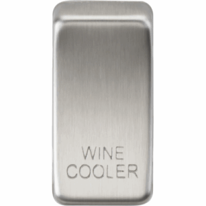 Knightsbridge Brushed Chrome Switch cover marked WINE COOLER