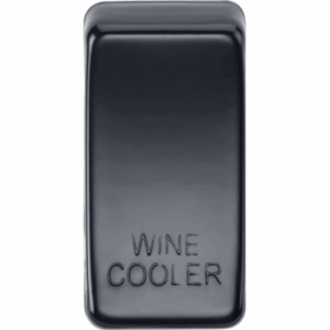 Knightsbridge Matt Black Switch cover marked WINE COOLER