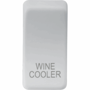 Knightsbridge Matt White Switch cover marked WINE COOLER