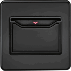 Knightsbridge Matt Black 32A 1G Key Card Switch