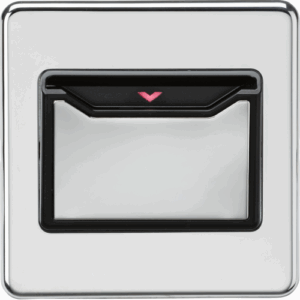 Knightsbridge Polished Chrome 32A 1G Key Card Switch
