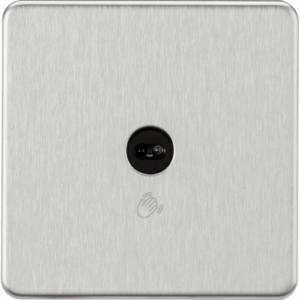 Knightsbridge Brushed Chrome 230V 1G 1-way Touchless Switch