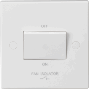 Knightsbridge White 10A Fan Isolator Switch