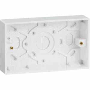 Knightsbridge White Double 25mm Pattress Box