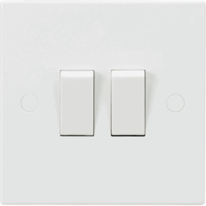 Knightsbridge White 10AX 2G 2-way Switch