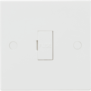 Knightsbridge White 13A Fused Spur Unit with 3A Fuse Fitted