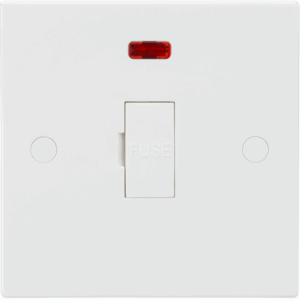 Knightsbridge White 13A Fused Spur Unit with Neon