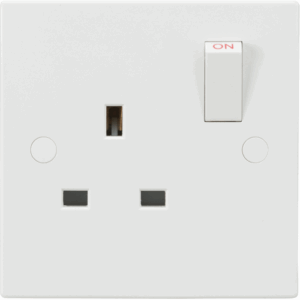 Knightsbridge White 13A 1G DP Switched Socket
