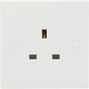 Knightsbridge White 13A 1G Unswitched Socket