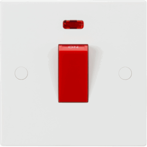 Knightsbridge White 45A DP Switch with Neon (1G size)