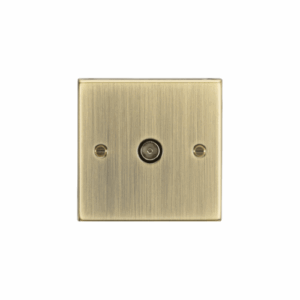 Knightsbridge Antique Brass TV Outlet (non-isolated)
