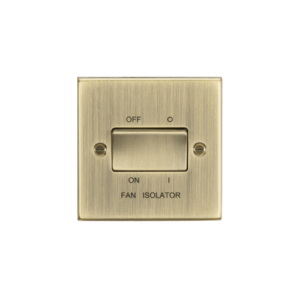 Knightsbridge Antique Brass 10A Fan Isolator Switch
