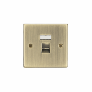 Knightsbridge Antique Brass RJ45 Network Outlet